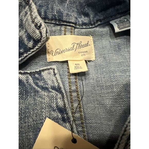Universal Thread Women's Long Sleeve Utility Baggy Denim Jumpsuit - 4 NWT - Picture 4 of 7